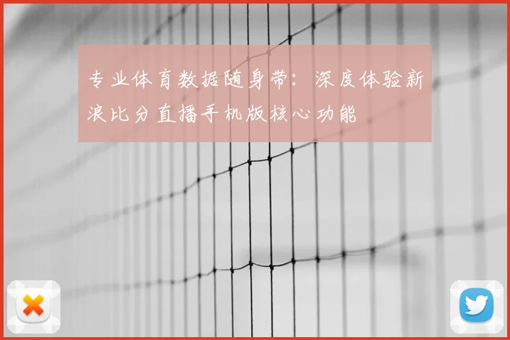 专业体育数据随身带：深度体验新浪比分直播手机版核心功能